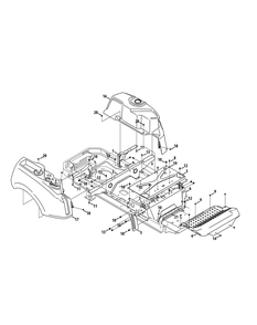 Operators Platform Diagram and Parts List for RZT-L42KH (17BRCACS009-17BRCACS010)(2015) Cub Cadet Lawn Tractor
